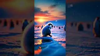 Penguin Chick&rsquo;s Snowy Waddle