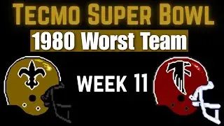 Worst Team Challenge 1980 - Saints vs Falcons Week 11 - Tecmo Super Bowl - Nintendo