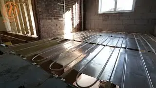 Underfloor heating first floor AluPlate&trade; install by Continal Underfloor