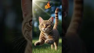 Cute Cat Fails to Catch a Butterfly#cat#cute#catvideo#funnycat#butterfly#catlover#catlife#petvideo