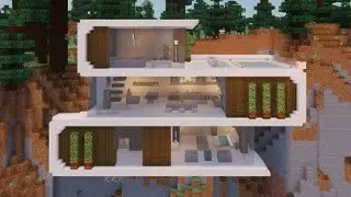 Minecraft Modern Cliff House | Minecraft Easy Tutorial | Minecraft Build Ideas