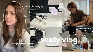 48hr STUDY VLOG 🖇️ finals season, late night studying, assignment deadlines, cafe study & coffee ...