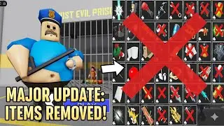 Where did all the items go? | Returning to 🚨BARRY'S PRISON RUN! (OBBY) - All items removed