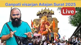 Real vide Ganpati visarjan Surat | Live Ganpati visarjan Adajan Surat | Ganpati visarjan Surat 2025