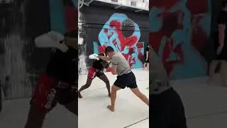 Adamu Isah working Body Shots with Coach Daniel Mendes