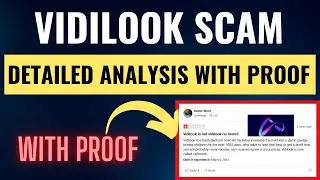 VidiLook SCAM | Detailed Analysis | Everything You need to know with Proof | #vidilook #vidilookscam