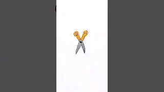 How to draw scissors? Easy drawing and drawing of scissors for children and teenagers