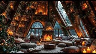📚 Cozy Reading Nook 🔥 Relaxing  Ambience for Calm, Study & Sleep