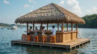 🌴 Ultimate Floating Bar Review |  🌊 Best Yacht Party Setup 🚤 | Eco-Friendly Design ✨