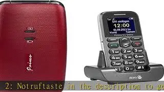 Doro Primo 401 by GSM Mobiltelefon mit gro&szlig;em beleuchtetem Farbdisplay - rot & o 215 by GSM Mobilte
