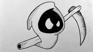 How To Draw a Cute Grim Reaper | Easy Halloween Drawing