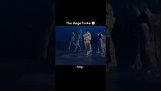 while Lady Gaga performing the stage has broken