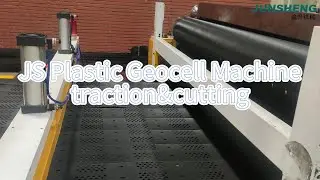 Plastic Geocell Machine Traction and Cutting Part#geo #geocell #machine