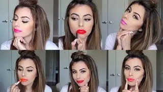 HOW TO WEAR BRIGHT LIPSTICK | HOW TO MAKE ANY LIPSTICK MATTE
