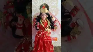 durga maa idol making with barbie doll #shorts  #durgamaa #durgamurtimaking #diy #diycraft