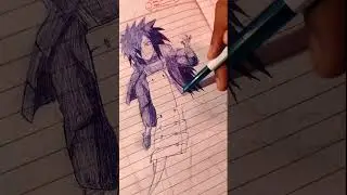 My First Pan Art Drawing Madara Uchiha #drawing #anime #art #madarauchiha #madara  #shorts