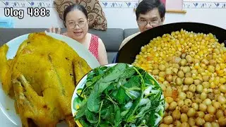 Vlog 488: Cơm gà nấu bắp hạt sen | Món ngon bổ dưỡng cho bữa cơm gia đình