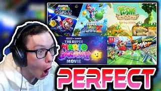 Mario Galaxy Movie, Mario Galaxy 1 and 2, New Yoshi game, New Mario Tennis Game Reaction and MORE!
