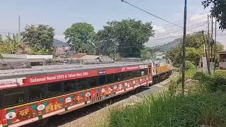 KERETA API PARAHYANGAN FAKULTATIF RANGKAIAN TURANGGA SAAT MELEWATI JPL 269 PLERED