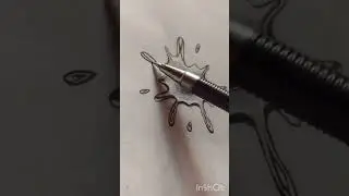 Drawing liquid silver metal | Drawing cool thing