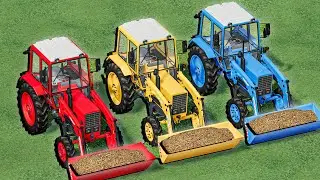 Tractor with Colors ! Crazy CAT Backhoe Loader !  - Farming Simulator 22