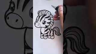 🎨 Relaxing Marker Coloring 🖍️ | Cute Zebra from 