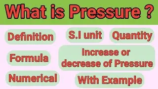 what is Pressure ? Define Pressure with example or formula in Hindi | Explain Pressure | AKM Classes