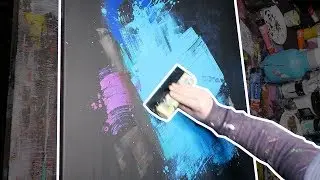 Acrylic Abstract Painting | Speedart demonstration | Noseslide