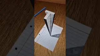 Amazing 3D Letter (T) Real Optical Illusion 😲 #3dart #hopticalillusion #onpaper #art #foryou #letter