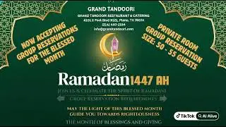 Ramadan 1447 AH Iftari Group Reservations Information ℹ️