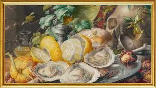 Vanitas Still Life with Oysters and Skull | Classic Dutch Art Screensaver