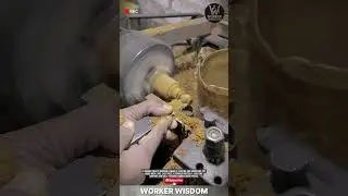 Skilled Workers Crafting Wooden Pawns | Precision Wood Turning Process #workwonders #workerwisdom