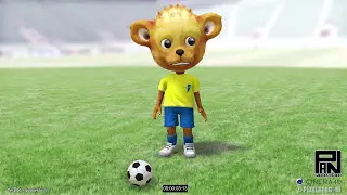 3D Animation of Soccer Bear - Cinema4D  - Pixelberg (plugin)