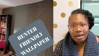 Accent Wall Ideas Series: Fabric Wallpaper Accent Wall Renter Friendly DIY