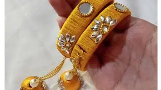 Diy Silk thread Mirror work Jhumki Latkan Bangles ( New ideas in 2023 )