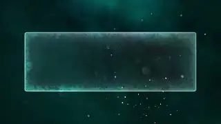 Neon turquoise energy rectangle with lens flare smoke and particles Abstract background