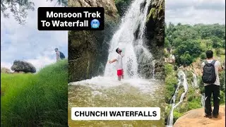 😳Thrilling Monsoon Trek to Chunchi Waterfalls #karnataka