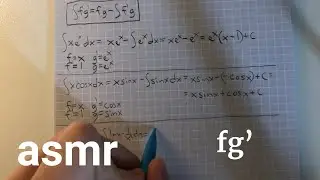 solving integrals by parts - math asmr