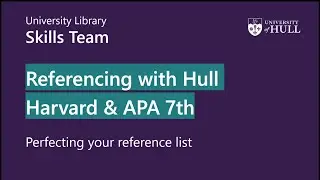 Harvard or APA referencing 3   Perfecting your reference list