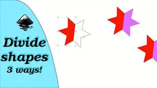 Split shapes and cut paths, 3 ways in Inkscape | Division vs Cut Path