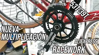 Nueva MULTIPLICACI&Oacute;N a mi bici de RUTA - RaceWork de ALIEXPRESS - Relaci&oacute;n 53T-39T