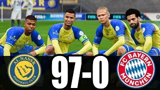 FIFA 24 - MESSI RONALDO NEYMAR & MBAPPE | ALL STARS | AL NASSR 97-0 BAYERN MUNICH #fifa24