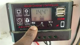 Solar Charge Controller showing Battery Voltage of 100 AH Exide Solatubular Battery