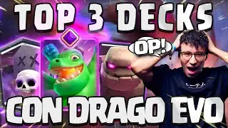 TOP 3 DECKS CON DRAGO EVOLUTO... CIMITERO OP? - CLASH ROYALE ITA