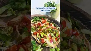 Cream Cheese Veggie Flatbread | Tawa-baked | Middle Eastern Flavors   #ytshorts