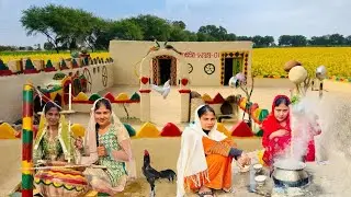 Desert woman Morning routine in fog|village life Pakistan|stunning village |