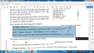 Updating in a file (tell() function) Ch-5 (File Handling)