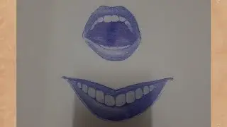 🛑How to draw a realistic mouth shapes  with Pen / Draw Live Tutorial N&deg;7