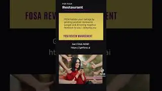 FOSA REVIEW MANAGEMENT #RestaurantTech#AIForRestaurants#SmartOrdering#AIPoweredPOS#AIOrderingSystem
