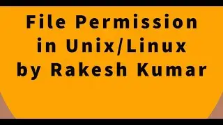 UNIX File Permissios | chmod Command in UNIX